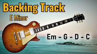 Pop Rock BACKING TRACK E Minor | Em G D C | 80 BPM | Guitar Backing Track