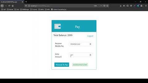 Basic Digital Wallet Using asp.net and C#