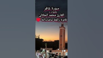سورة غافر بصوت د القارئ محمد الجلالي تلاوة رائعة ماشاءالله 💯♥️♥️.                    #سورةغافر