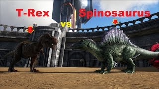 ARK: Survival Evolved - Khủng long gai (Spinosaurus) vs. Khủng long bạo chúa (T-Rex)