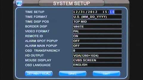 2M DVR - How to change the time and date