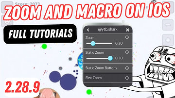 ZOOM AND MACRO ON IOS | SHARK MOD | AGARIO MOBILE