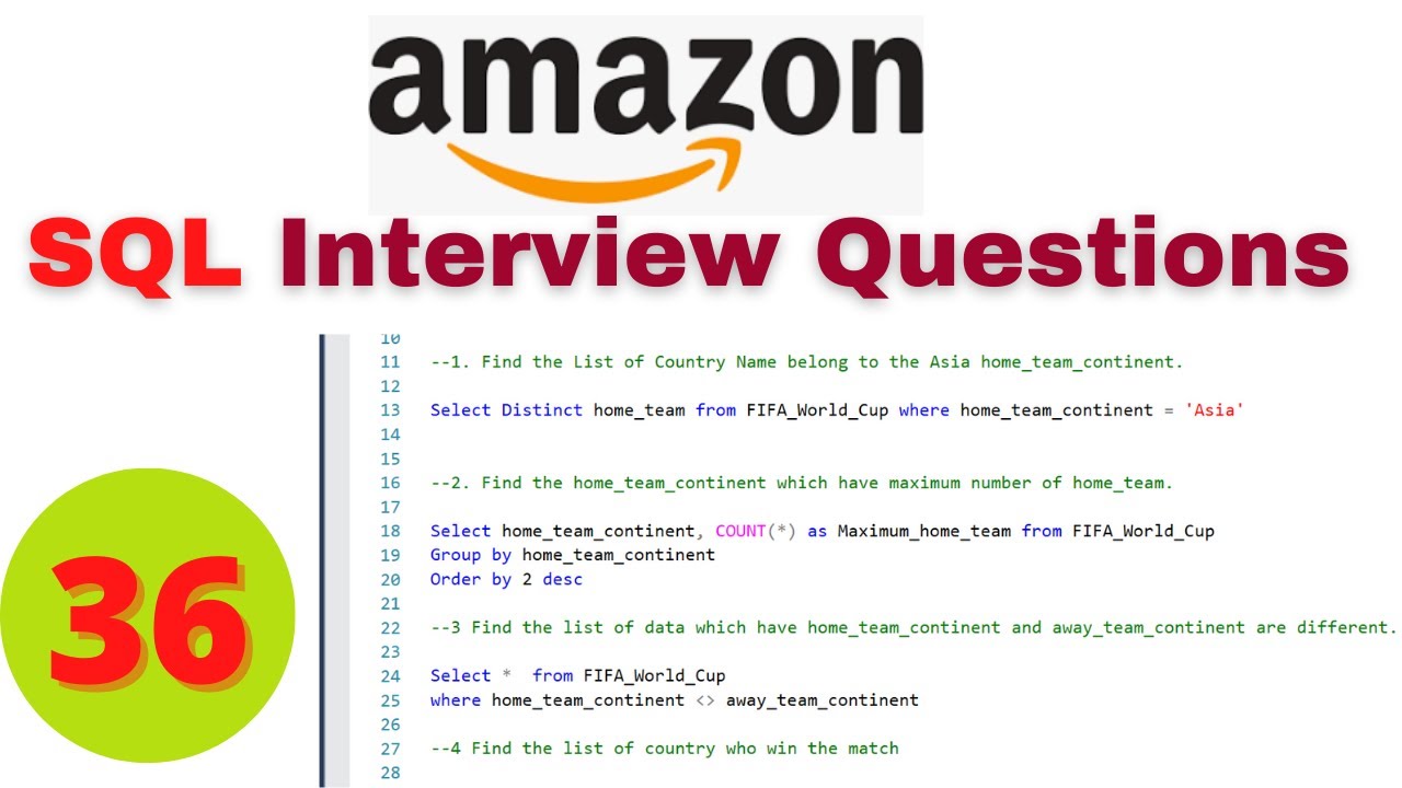 36 Amazon SQL Interview Questions With Answer How To Print All Days In 36 Amazon SQL Interview Questions With Answer How To Print All Days In