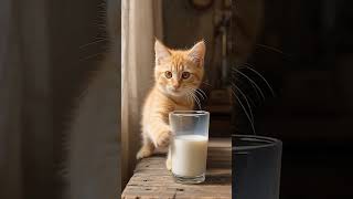 Funny Cat Videos | Cute Kittens Trying to Drink Milk Like Humans 🐱🥛#shorts #funnycats #catvideos