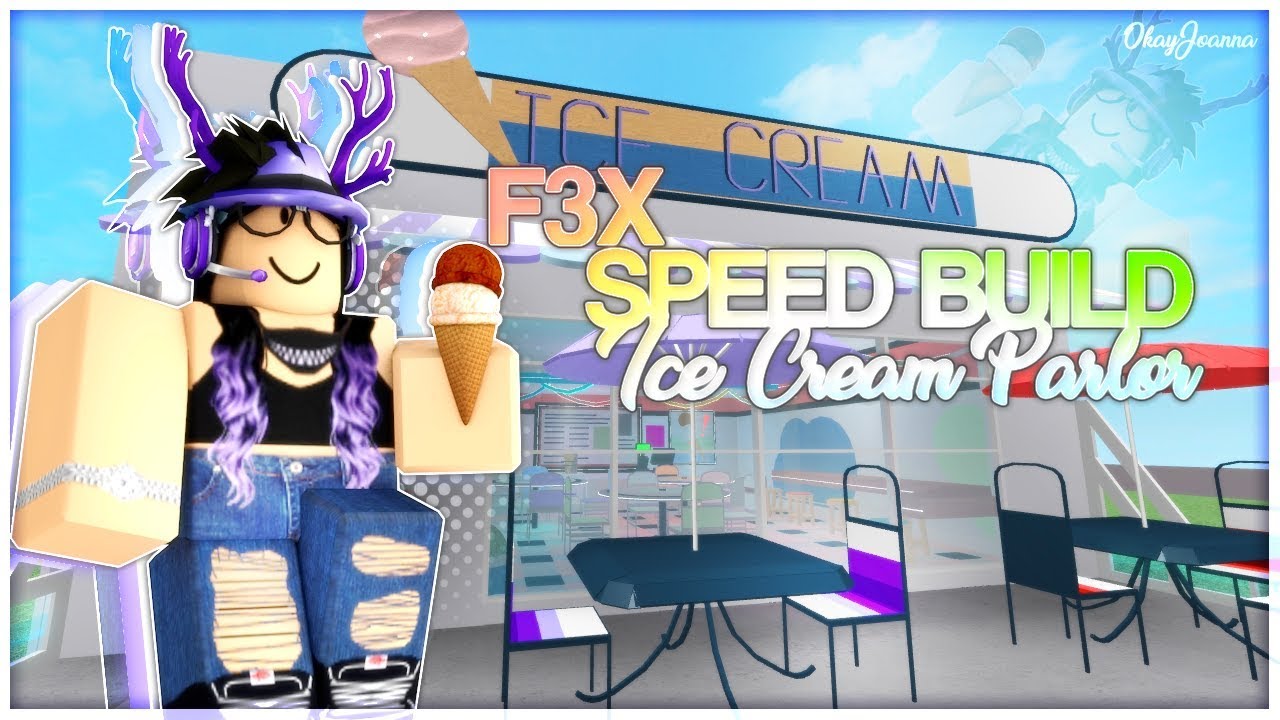 Roblox F3x Speed Build Ice Cream Parlor Youtube - ice cream shop audio roblox