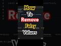 Q66 - JavaScript Interview Question l How to remove falsy values l #javascript #reactjs #frontend