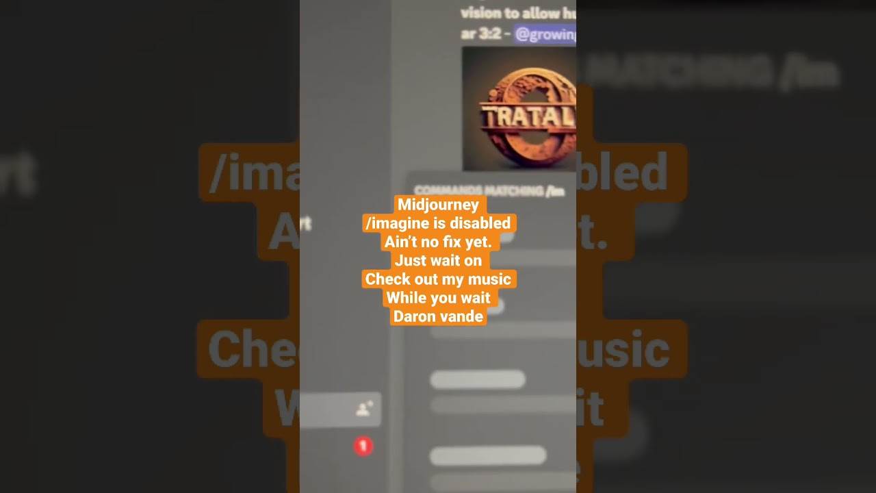 Midjourney is not working - Discord disabled till fix /imagine prompt not working on Midjourney