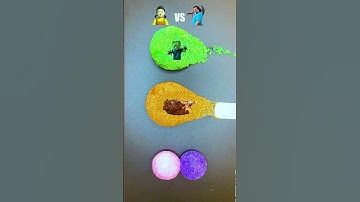 Squid game & A Minecraft Movie guess the mixed colors #satisfying #colormixing（part54）