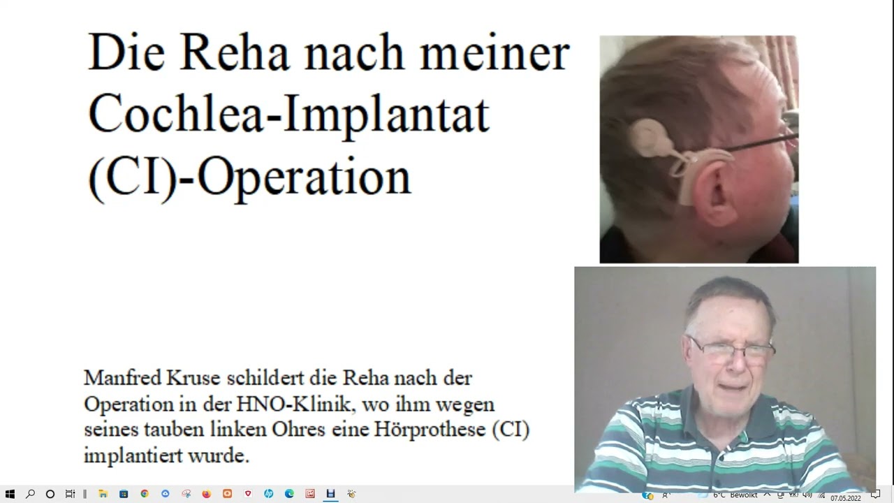 Meine Reha nach Cochlea-Implantat CI Operation