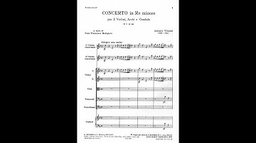 Antonio Vivaldi - Concerto for 2 Violins in D minor RV 514 (Sheet Music Score)