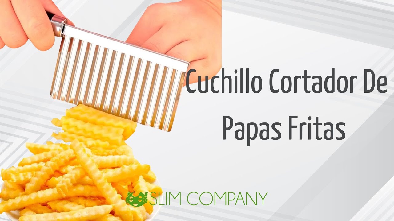 Cuchillo para cortar patatas, cortador de patatas fritas onduladas