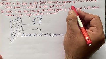 Exercise 1.14 Consider a uniform electric field E = 3*10^3 I N/C. (a) what is the flux of this field
