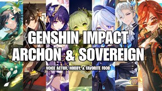 Genshin Impact All Archon & Sovereign Voice Actor, Hobby, & Favorite Food