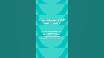 Congratulations to Cambridge students from Rod Smith, Group Managing Director #cambridgeresults2025