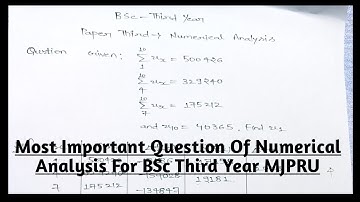Most Important Question Of Numerical Analysis For BSc Third Year | Come In Every year | MJPRU | Bsc