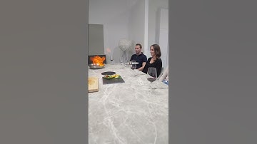 Cooking a steak directly on the dining table