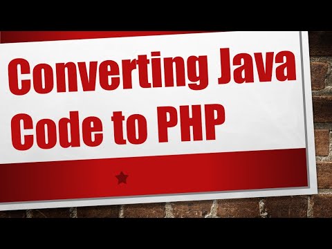 Converting Java Code to PHP