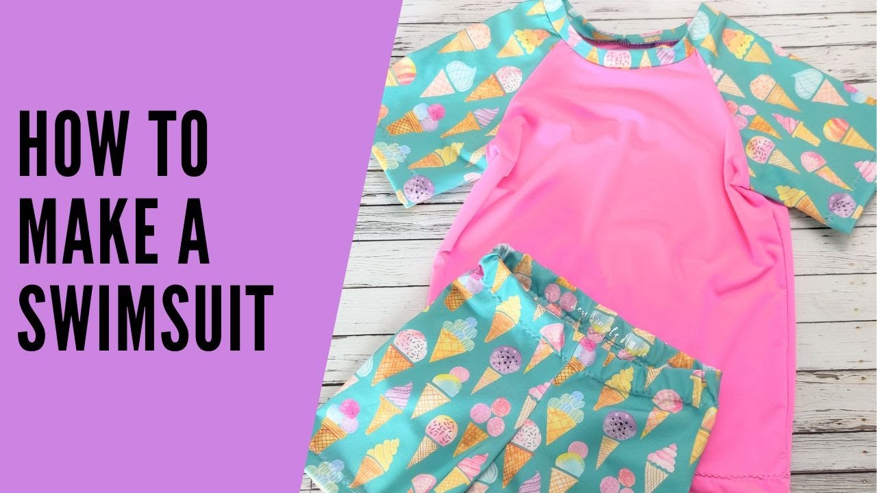 How to make a swimsuit with rash guard - YouTube