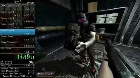 [Outdated] Doom 3 - Any% speedrun in 0:59:01 (time without loads)