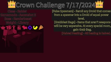 Crown Challenge 7/17/2024 - Randomly Generated Droids
