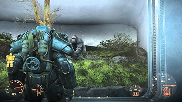 Fallout 4 - Institutionalized: Biosciences Center: Synth Gorillas Exhibit (Watching In Power Armor)