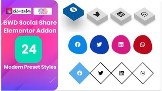 BWD Social Share Elementor addon tutorial