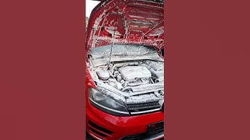 Snow foam wash to this VW Golf R bay engine | Quick view on the deep washing