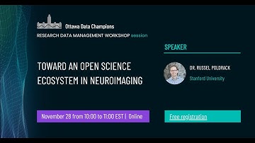 RDM Workshop series - Toward an open science ecosystem in neuroimaging