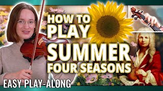 Vivaldi Summer | Play Along Violin Tutorial | Easy Version with Free Violin Sheet Music screenshot 2