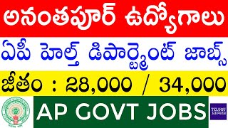 Anantapur Govt Jobs 2020 | AP Health Department Notification 2020 | APVVP Jobs | Telugu Job Portal