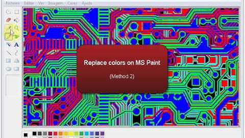 Replace colors on MS Paint