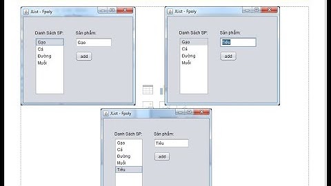 THIẾT KẾ JLIST, JCOMBOBOX, JTABLE