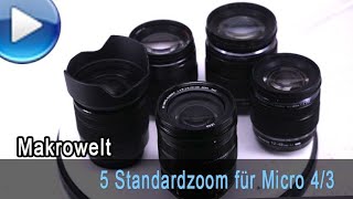 5 Standard-Zooms für Micro 4/3 im Test!