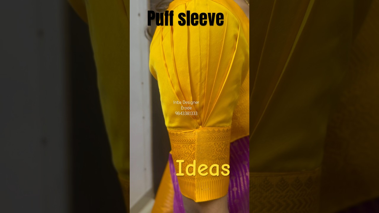 Puff sleeve ideas🌼🌼🌼🌼❌no readymade blouse❌❌❌