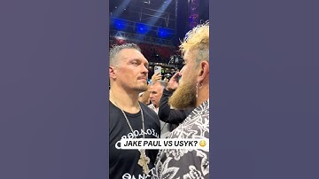Jake Paul & Oleksandr Usyk Face Off After Usyk vs Dubois! #boxing #shorts