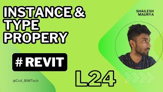Revit Tutorial Lecture 24 | Understanding Type & Instance Properties in Revit | Revit 2022 Guide