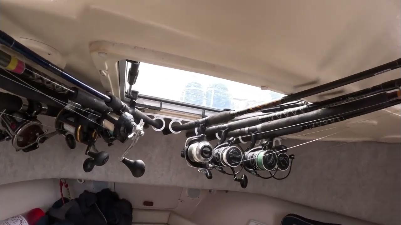 Boat cuddy cabin rod storage solution Grady White YouTube