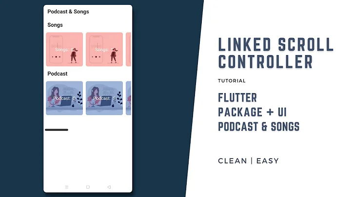 Linked Scroll Controller | Podcast & Songs Ui | flutter | package