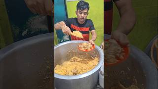 Biggest bucket chicken Biryani #food #bryani #hyderabad #nonveg #streetfood #india #shorts
