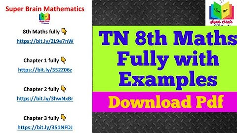 8th Maths Fully Download pdf | TN 8th Class maths download pdf | 8th Std | Super Brain Mathematics