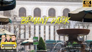 Bryant Park 🇺🇸 New York Rainy Day Walking Tour