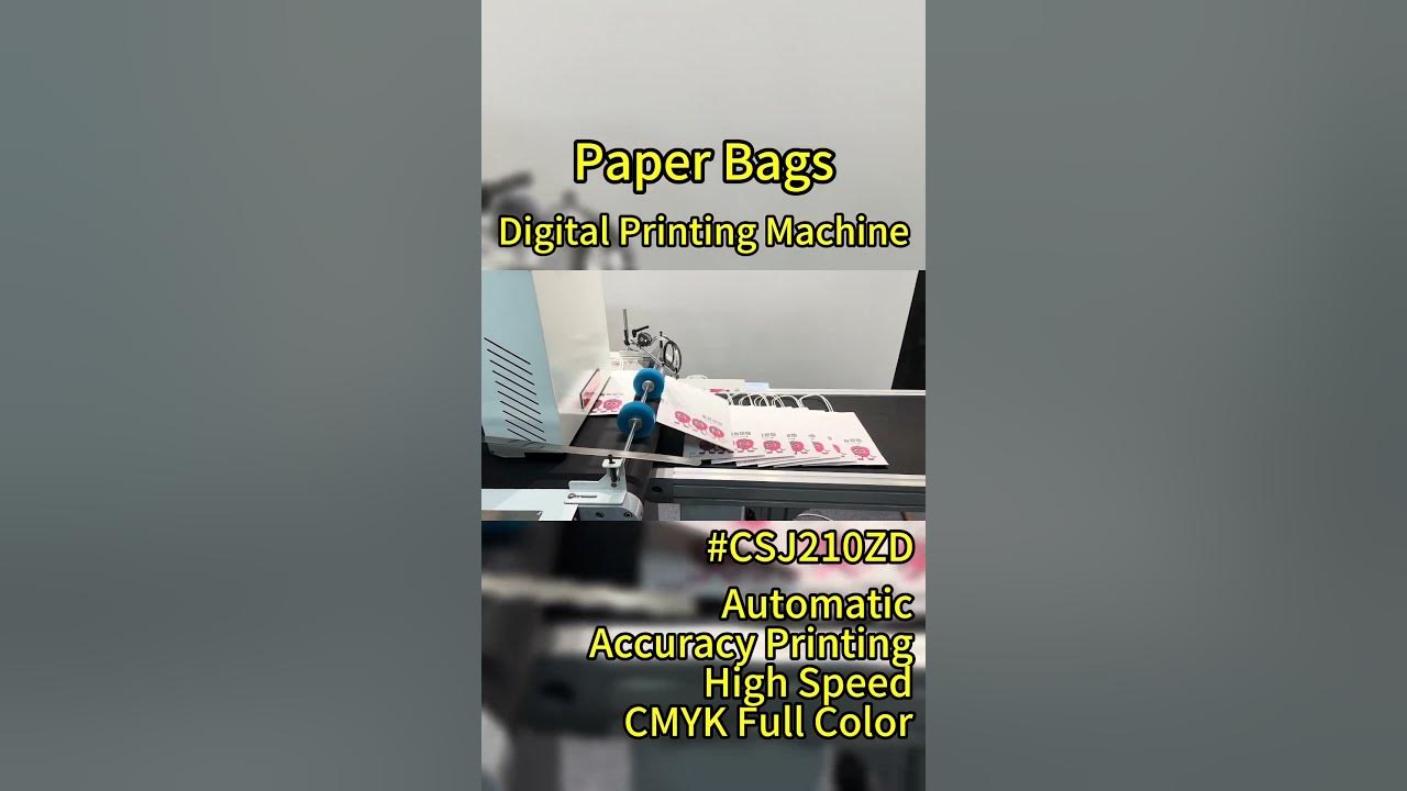 Paper Bag Digital Printing Machine, high speed bag to bag printer YouTube