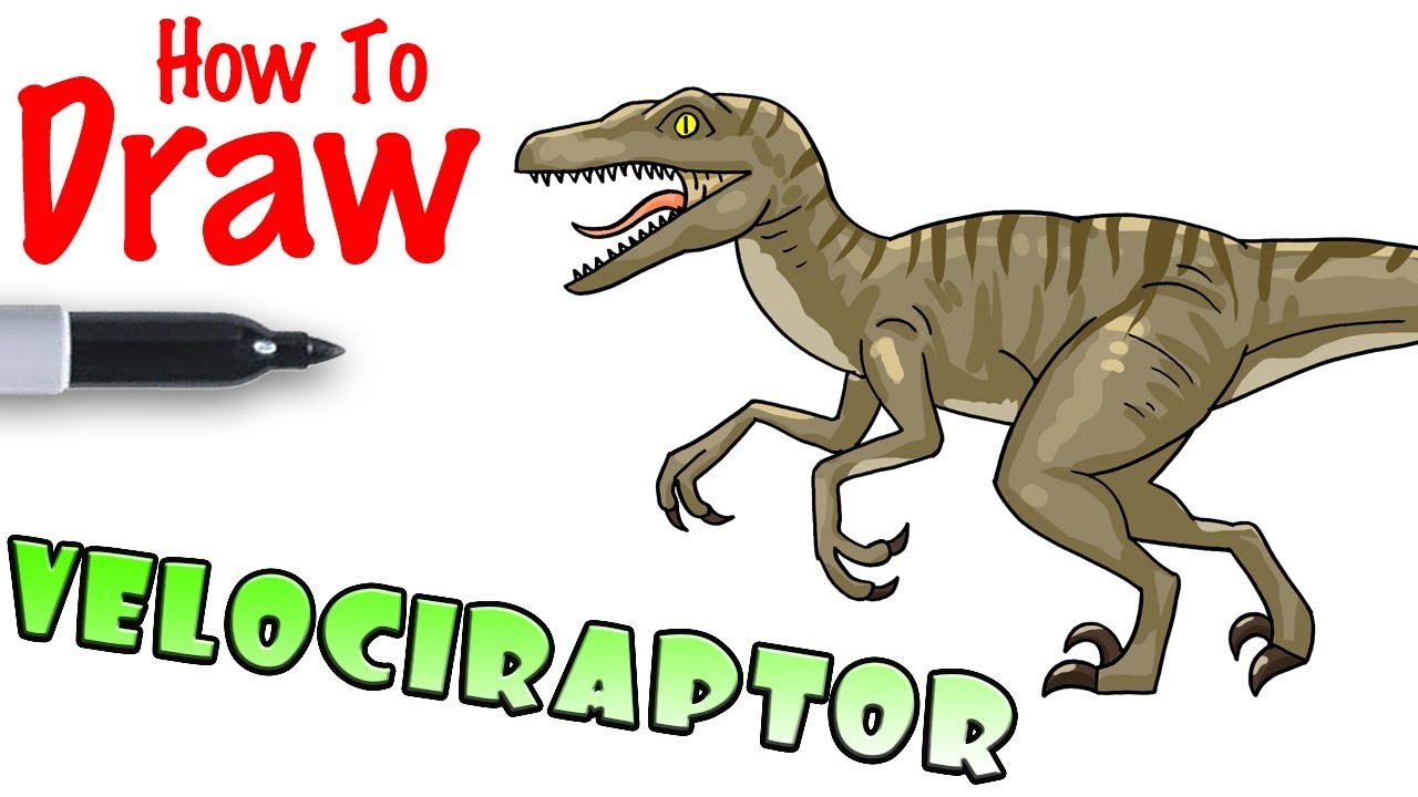 Velociraptor Drawing How To Draw A Velociraptor Step By, 42% OFF