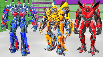Bumblebee Car Transformers Robot Wars City Alien Attack 2 | Android iOS Gameplay