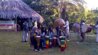 Prof I in a Early morning nyabhingi chanting