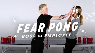 Boss & Employee Play Fear Pong (Brit vs. Dheyvi) | Fear Pong | Cut