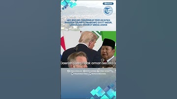 Mic Bocor! Terungkap Percakapan Rahasia Trump & Prabowo di KTT Mesir, Langsung Disorot Media Asing
