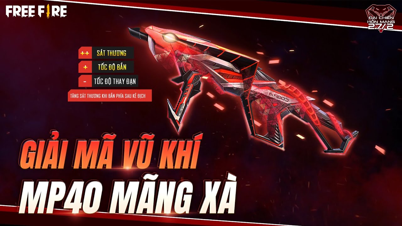 MP40 Mãng Xà miễn phí: Hãy tìm hiểu về súng MP40 Mãng Xà trong Free Fire với chủ đề miễn phí hôm nay. Với khả năng bắn xa và xuyên tường, đây là sự lựa chọn lý tưởng để chiến đấu trên chiến trường. Đừng bỏ lỡ cơ hội này để trải nghiệm trò chơi vô cùng hấp dẫn.