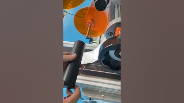 Automatic box case top flat side adhesive label labeling machine testing video