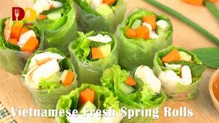 Vietnamese Fresh Spring Rolls (Vietnam Food) ปอเปี๊ยะสดญวน | Po Pia Sod Yuan